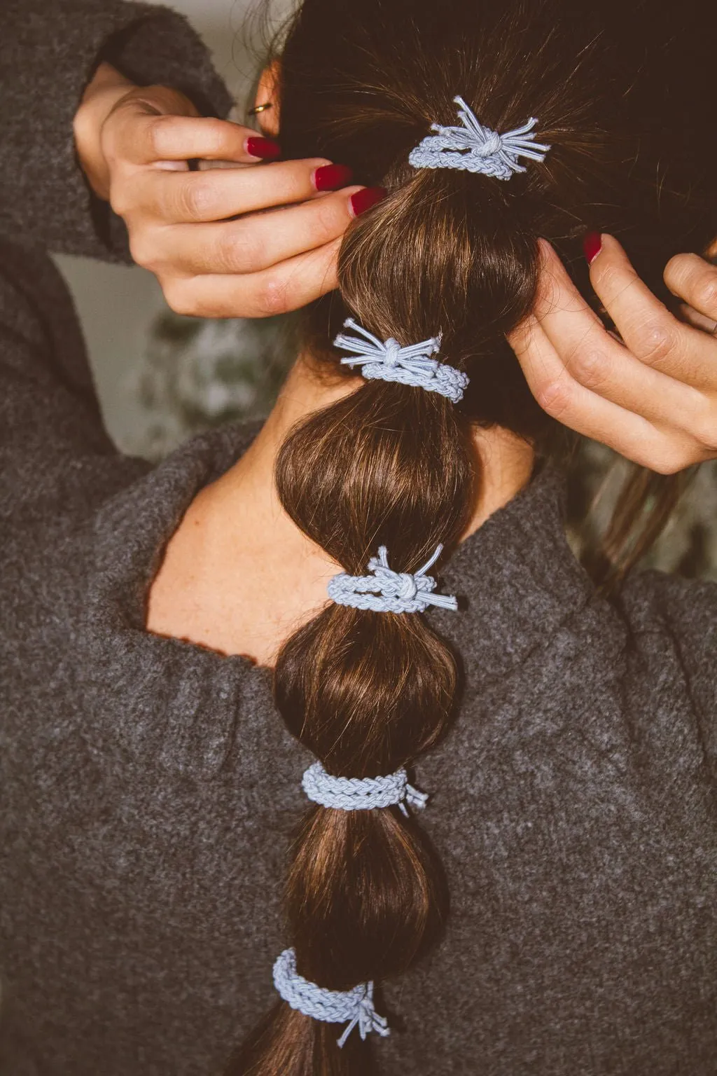 Rustic Braided Hair Ties 5-pack Andi