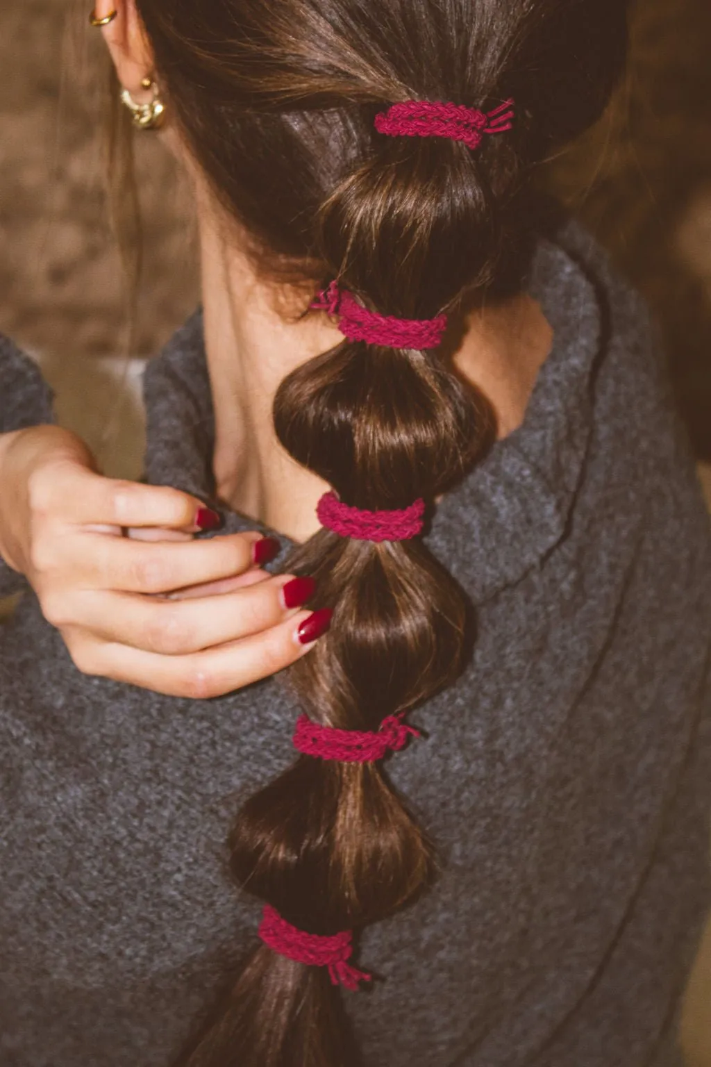 Rustic Braided Hair Ties 5-pack Andi