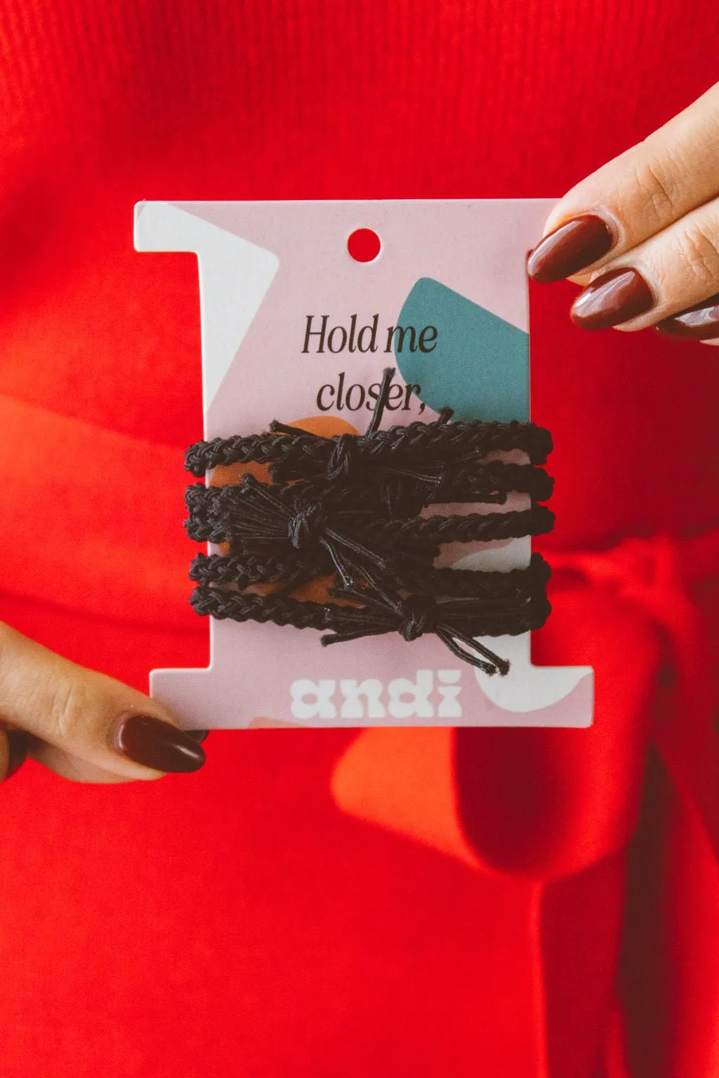 Rustic Braided Hair Ties 5-pack Andi