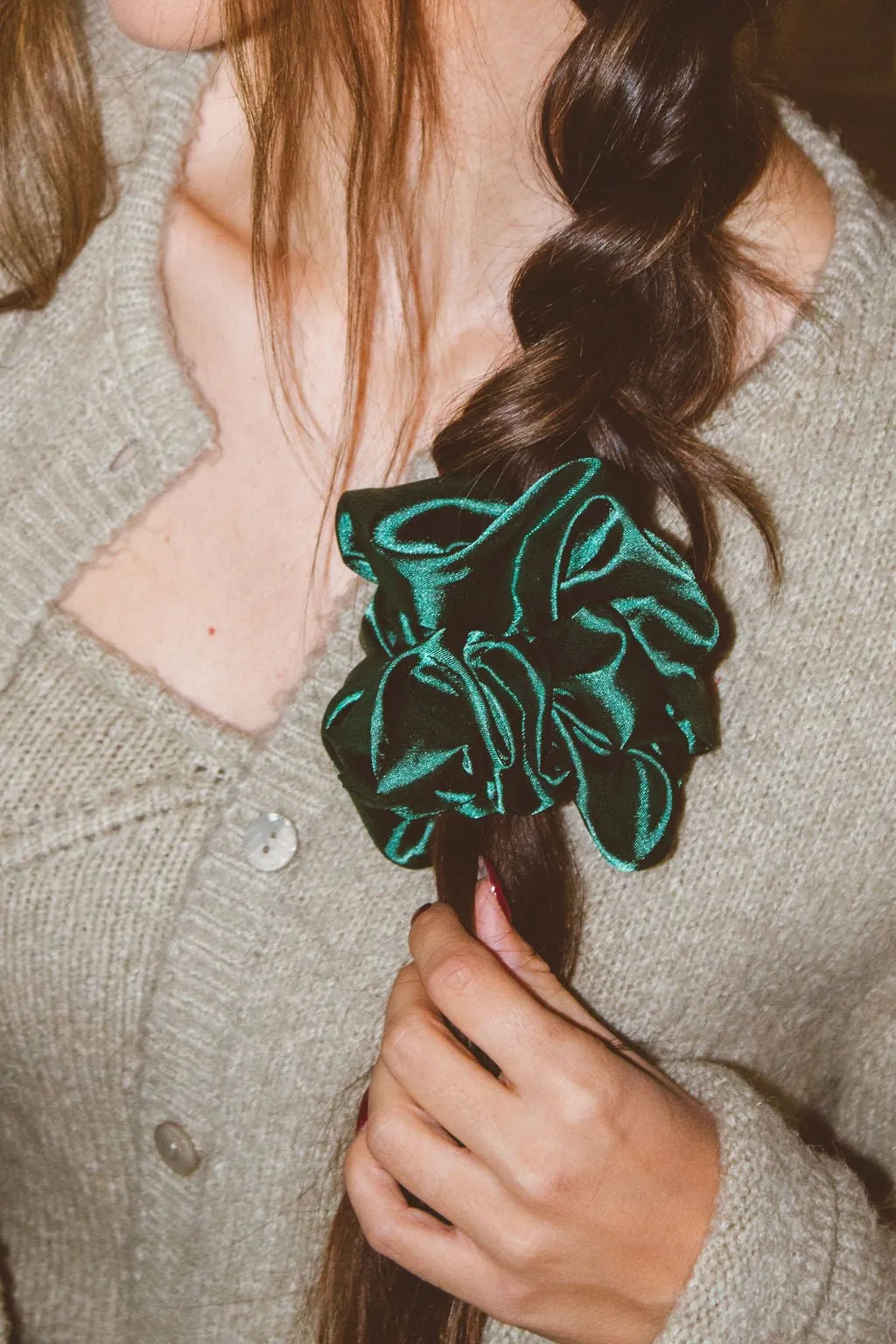 Satin Celebration Jumbo Scrunchies Andi