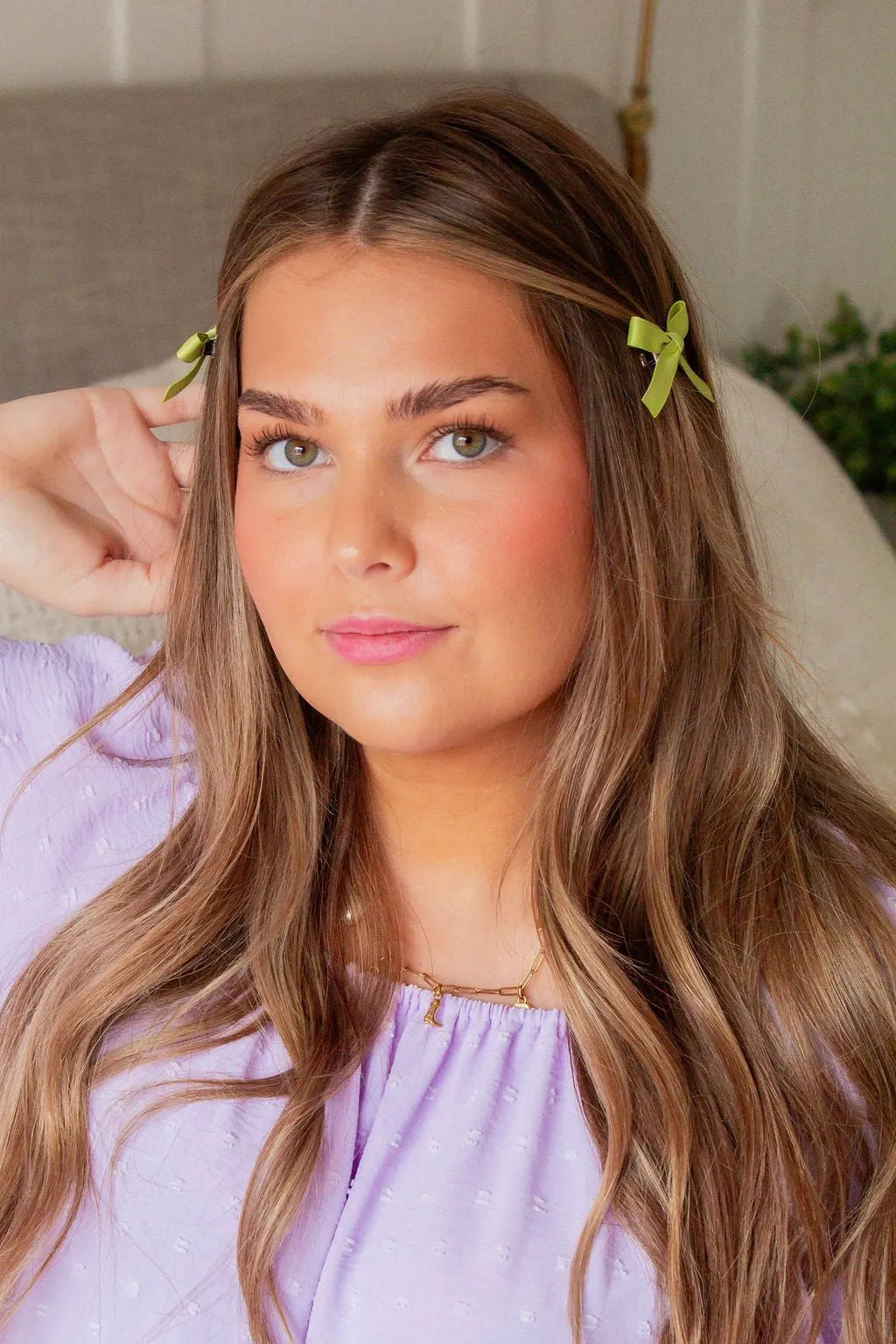 Satin Ribbon Bow Clip 2-pack Andi
