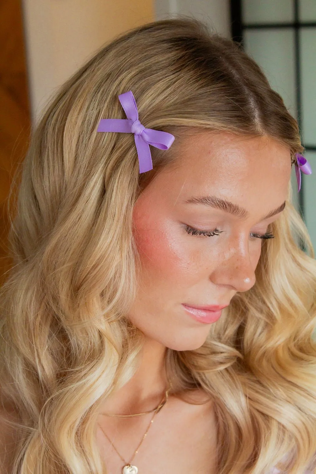 Satin Ribbon Bow Clip 2-pack Andi