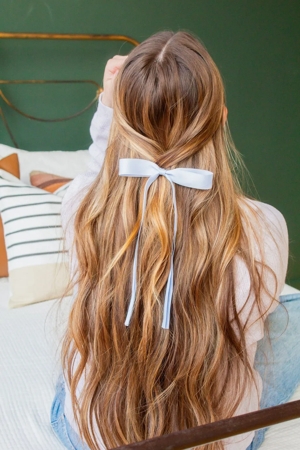 Satin Ribbon Long Bow Clip Andi