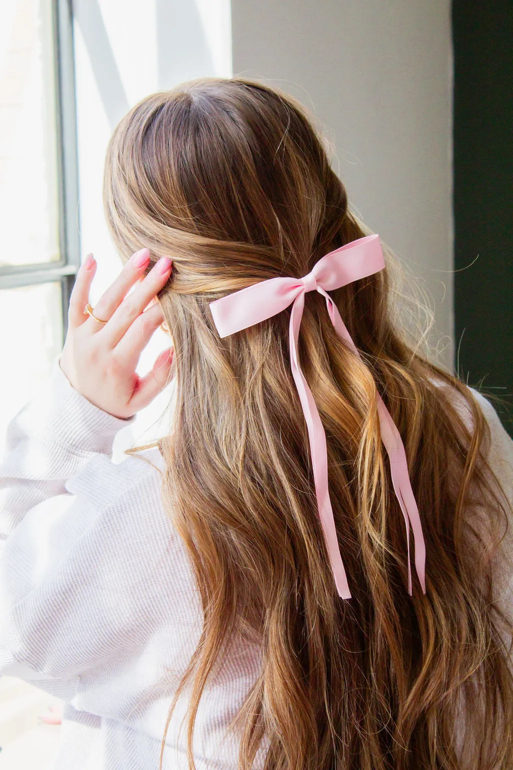 Satin Ribbon Long Bow Clip Andi
