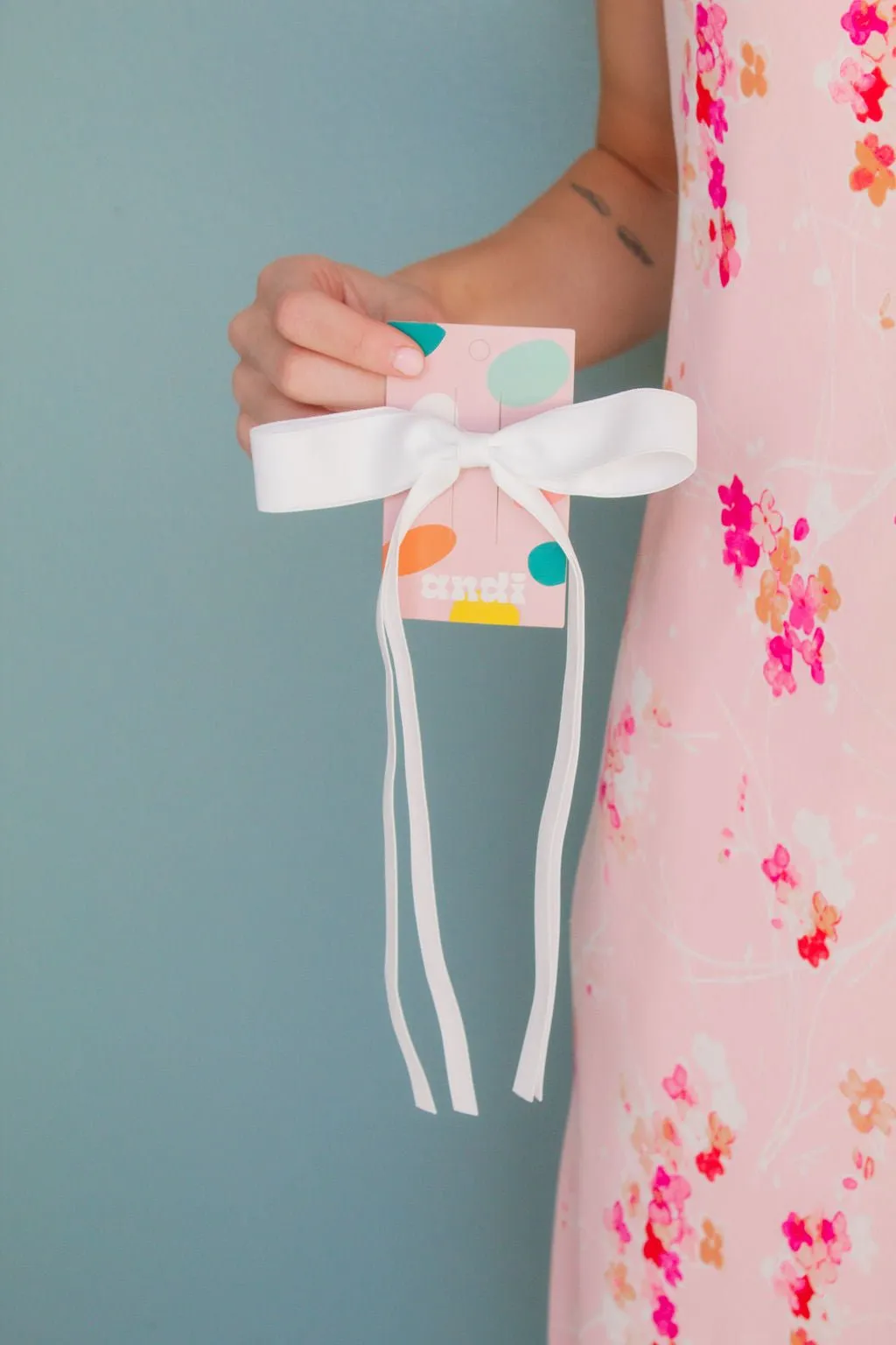 Satin Ribbon Long Bow Clip Andi