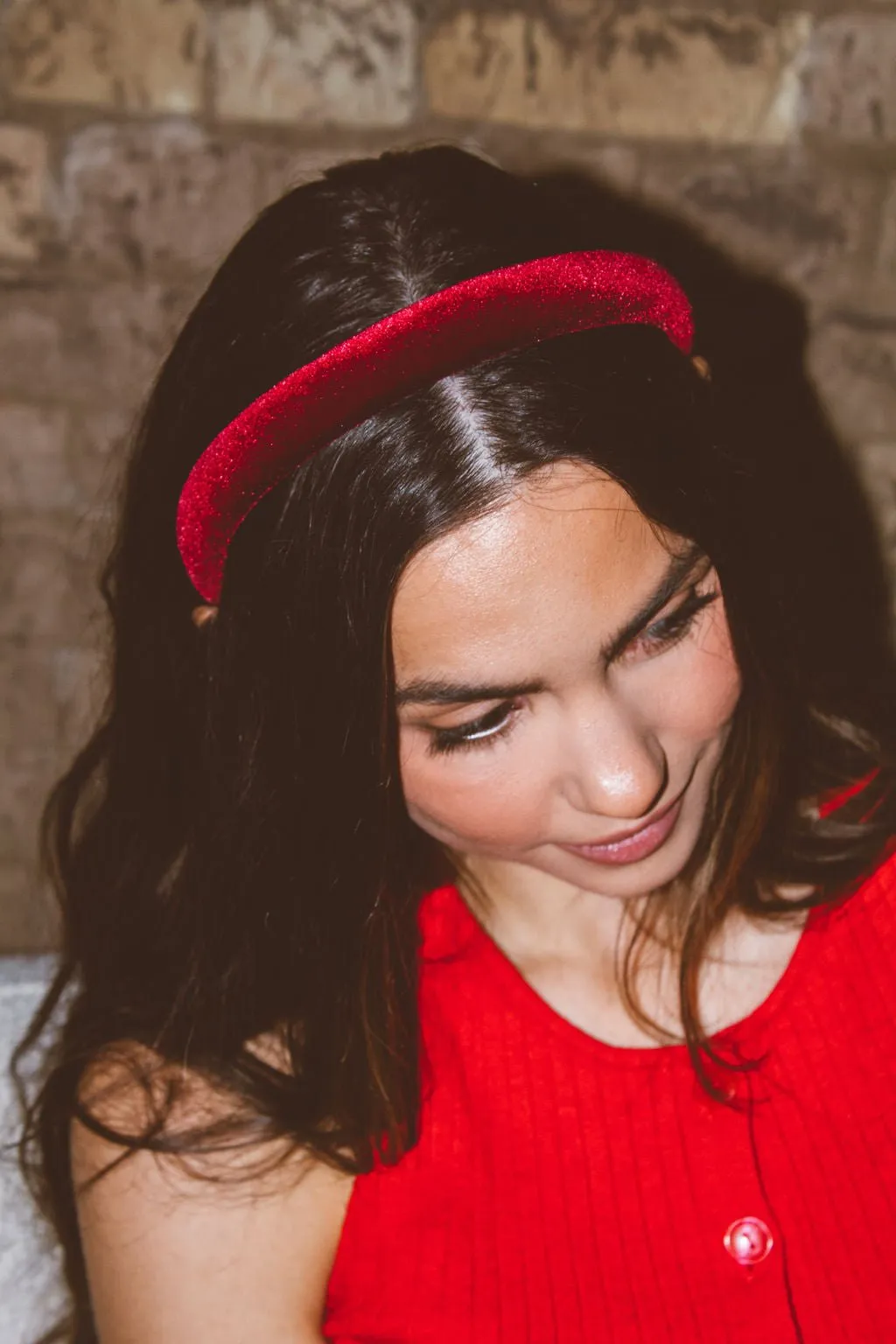 Scarlet Velvet Headband Andi