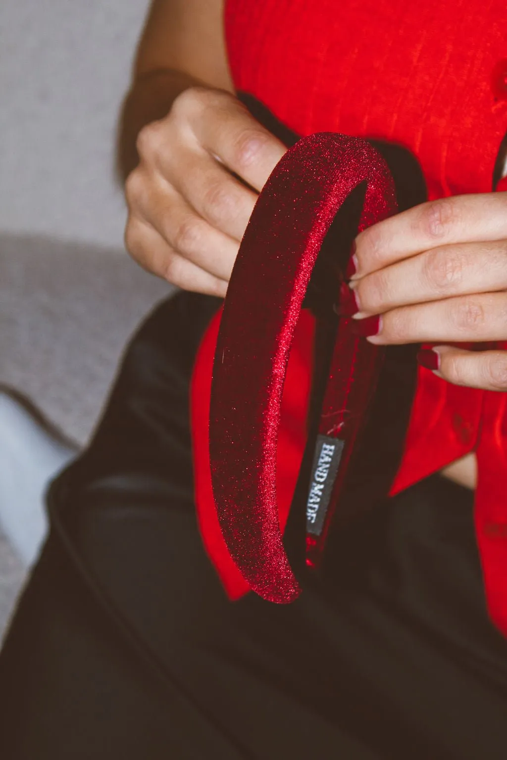 Scarlet Velvet Headband Andi
