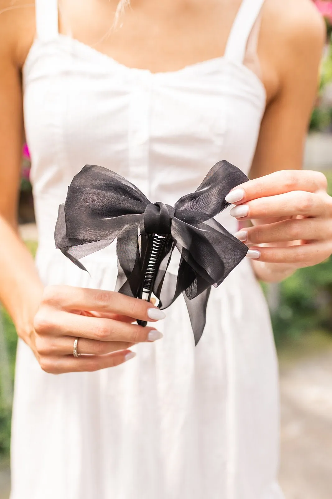 Sheer Bow Banana Claw Clip Andi