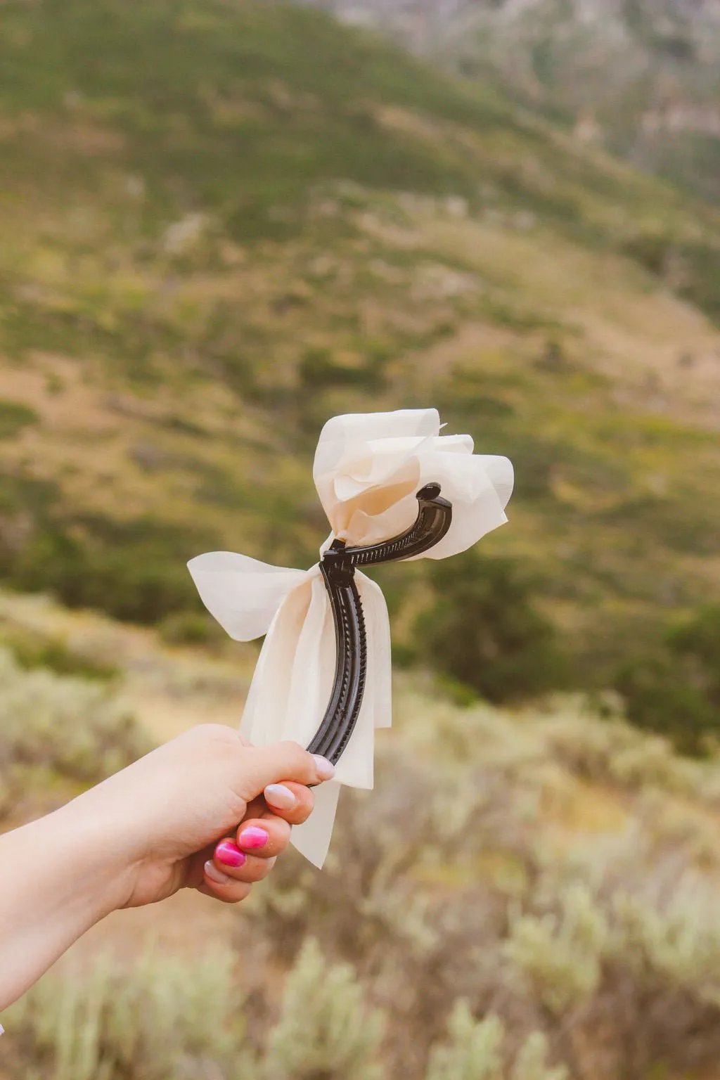 Sheer Bow Banana Claw Clip Andi