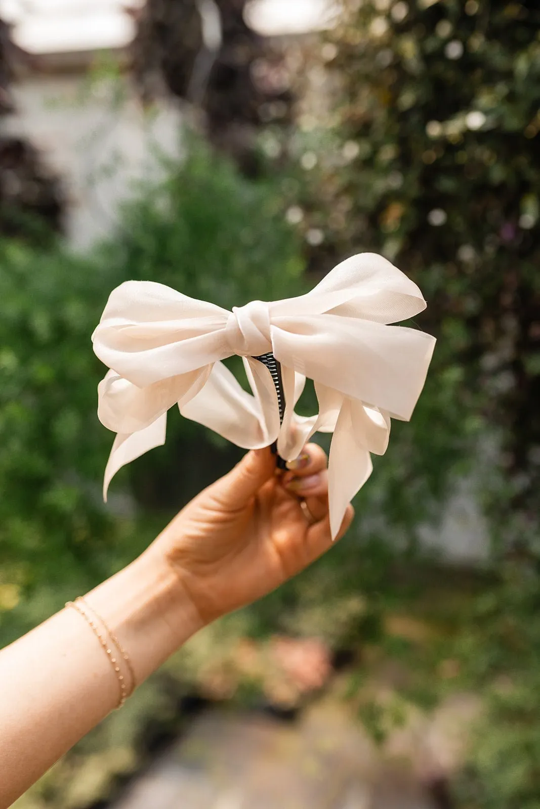 Sheer Bow Banana Claw Clip Andi