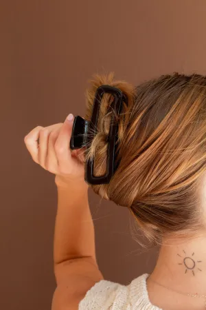 Shiny Black XL Claw Clip Andi