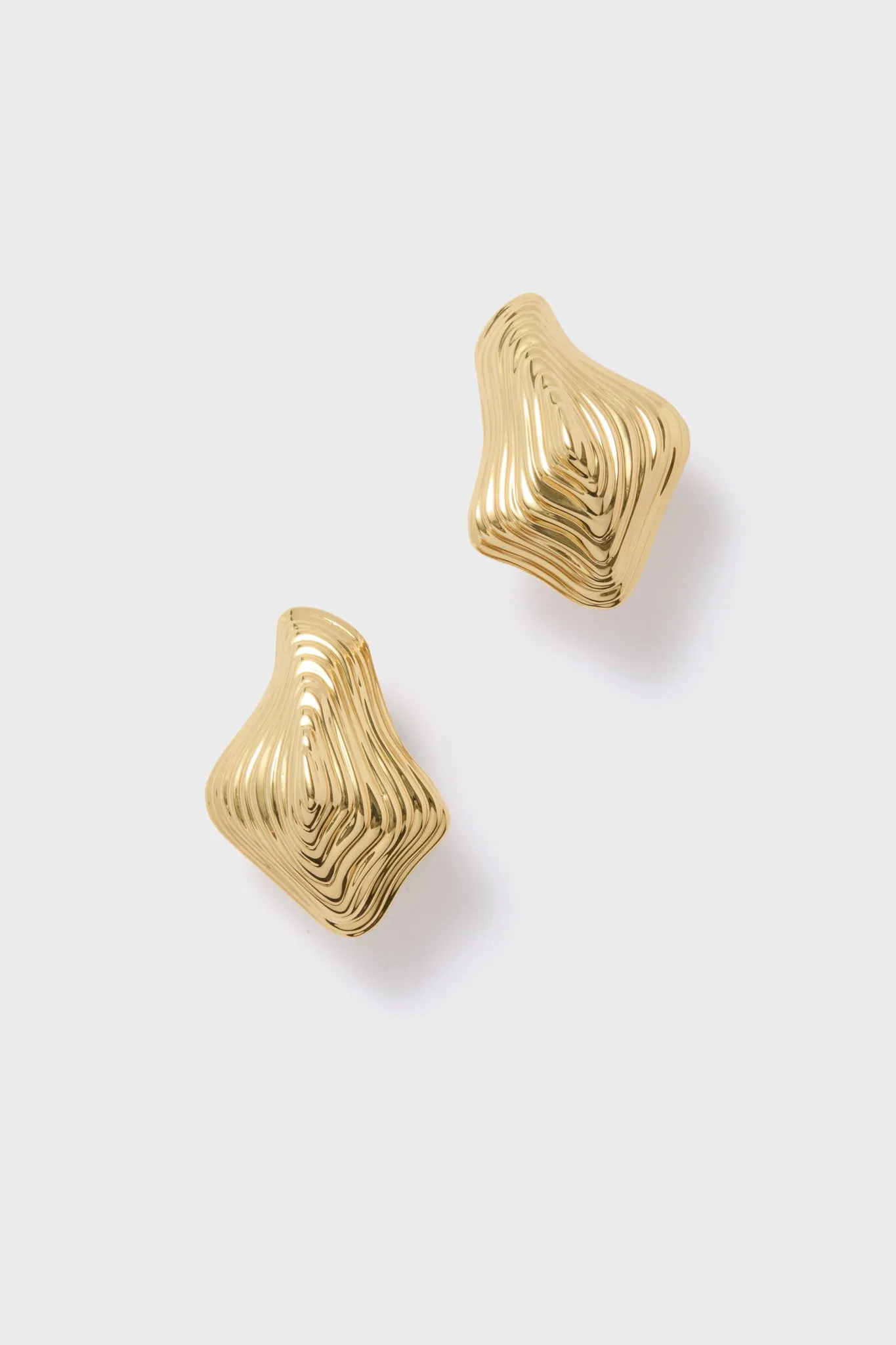 Shiny Brass Relic Earrings