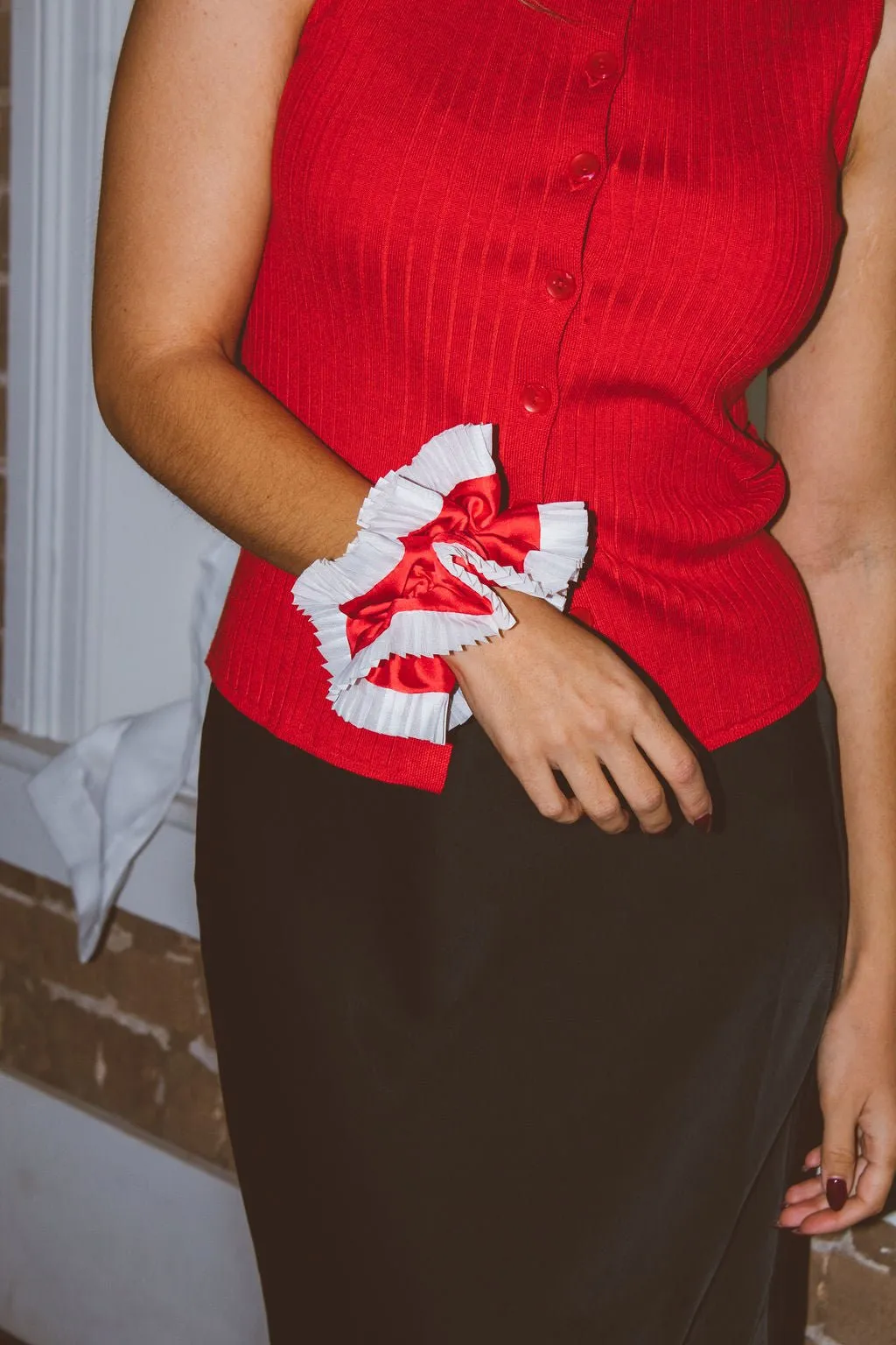 Silk Ruffled Jumbo Scrunchie Andi