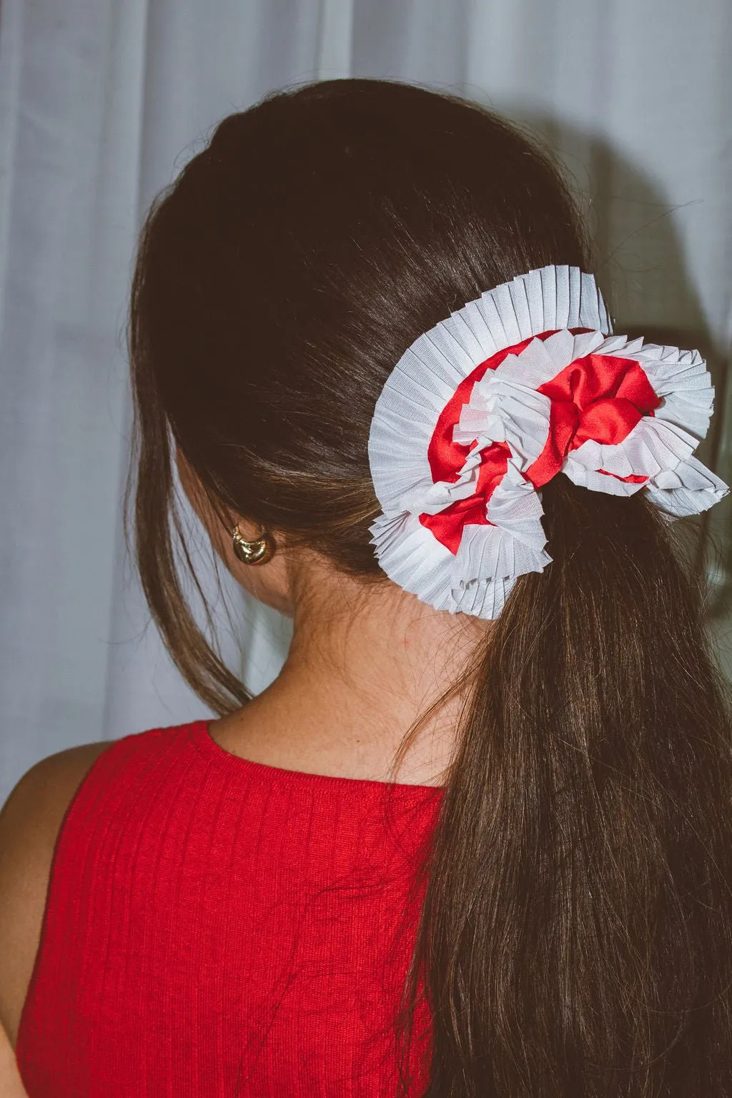 Silk Ruffled Jumbo Scrunchie Andi