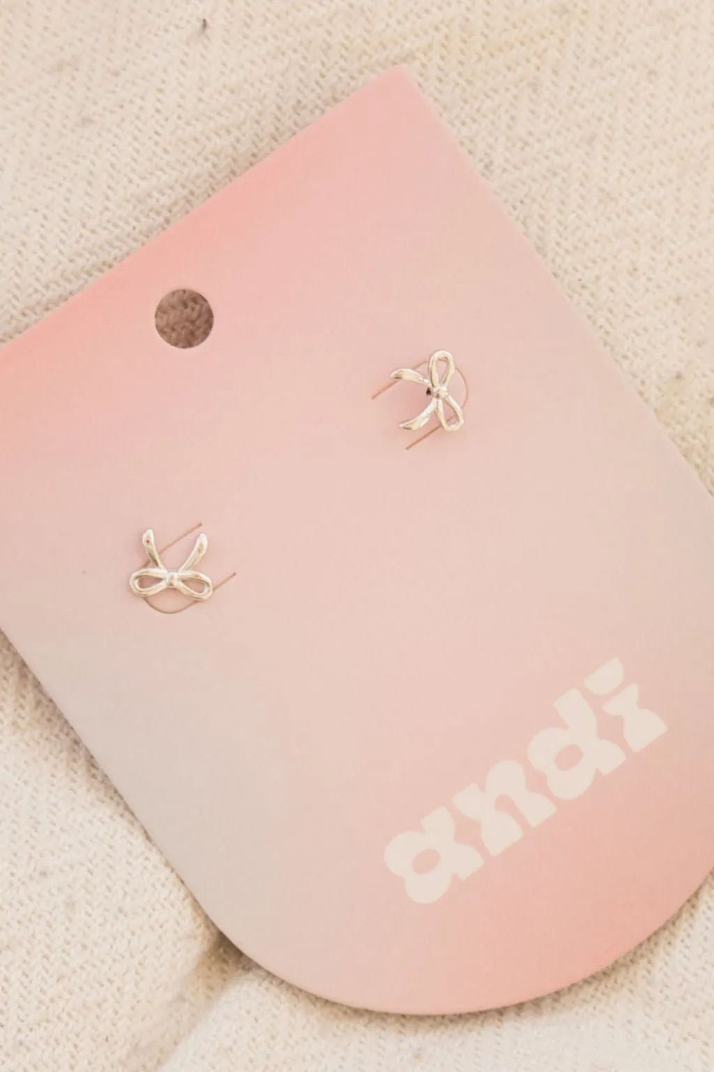 Silver Bows Stud Earrings Andi