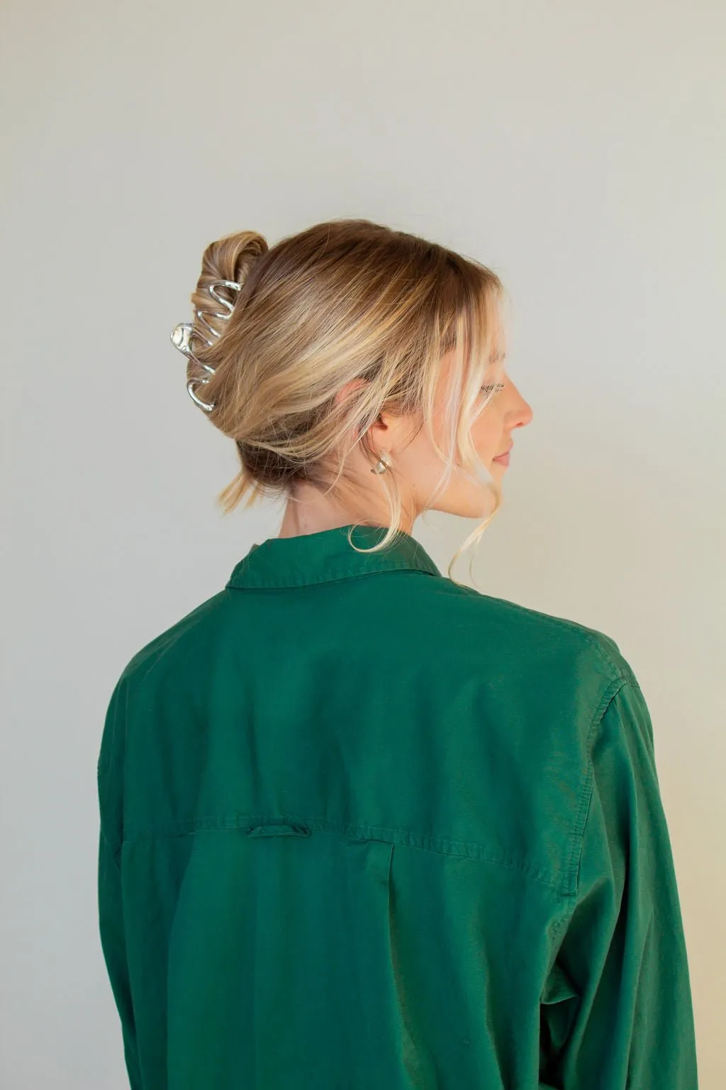 Silver Squiggle Claw Clip Andi