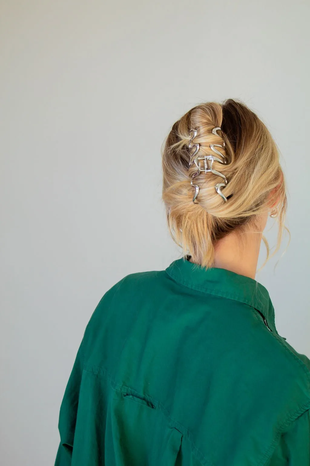 Silver Squiggle Claw Clip Andi