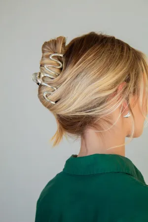Silver Squiggle Claw Clip Andi