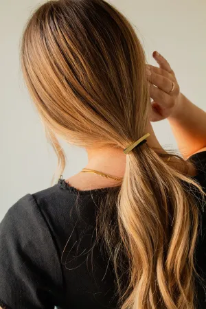 Skinny Gold Bar Hair Tie Andi