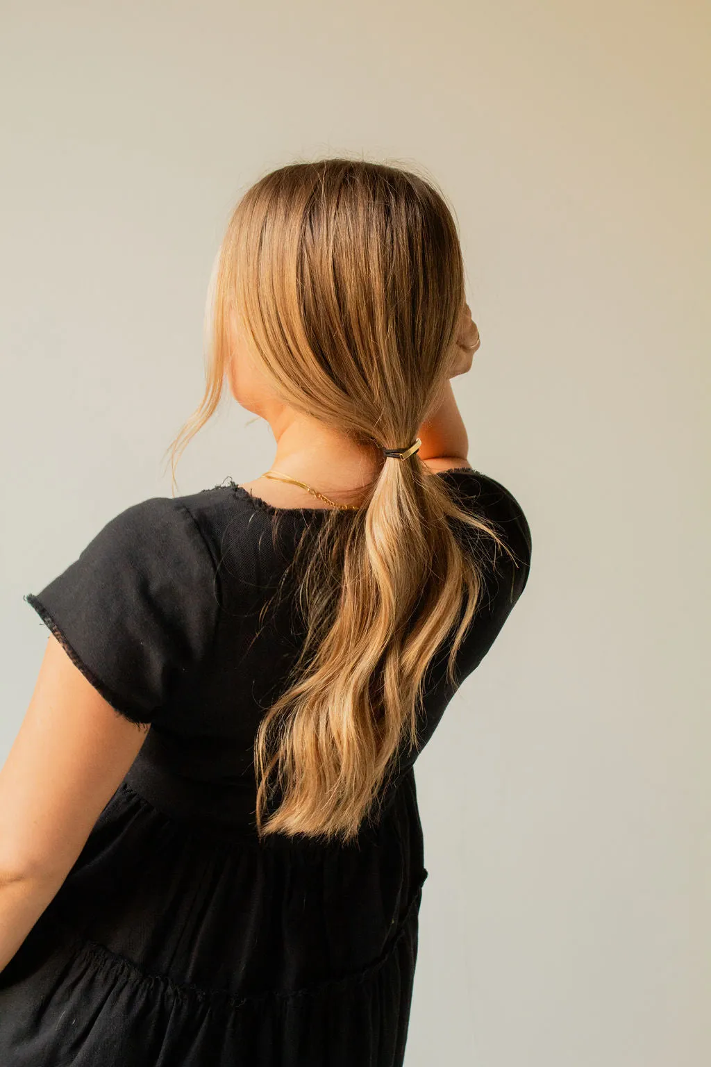 Skinny Gold Bar Hair Tie Andi