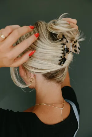 Skinny Tan Tortoise Claw Clip Andi