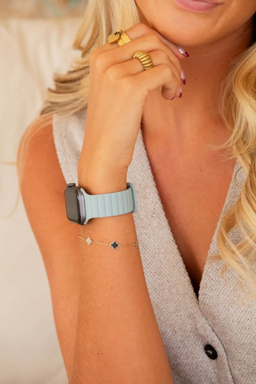 Soft Sage Magnetic Loop Watch Band Andi