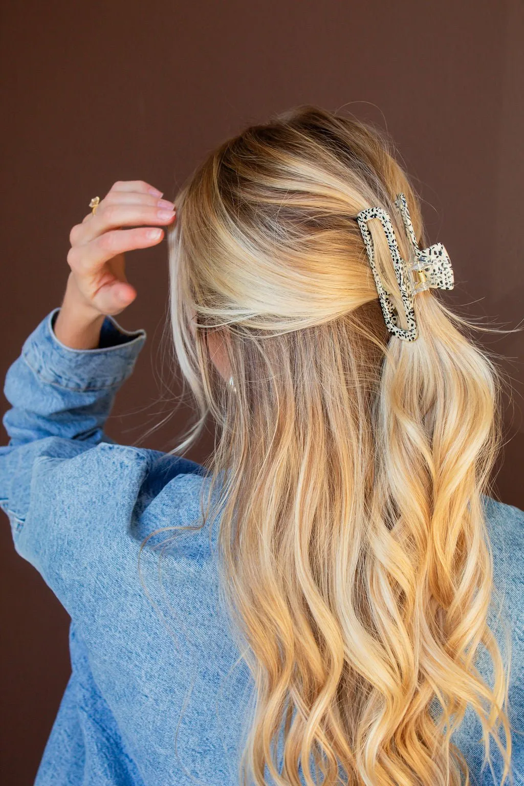 Speckled Rectangle Claw Clip Andi