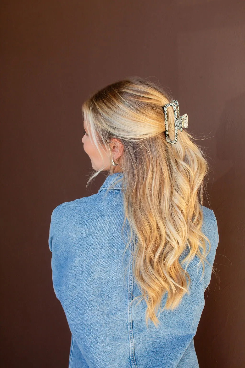 Speckled Rectangle Claw Clip Andi