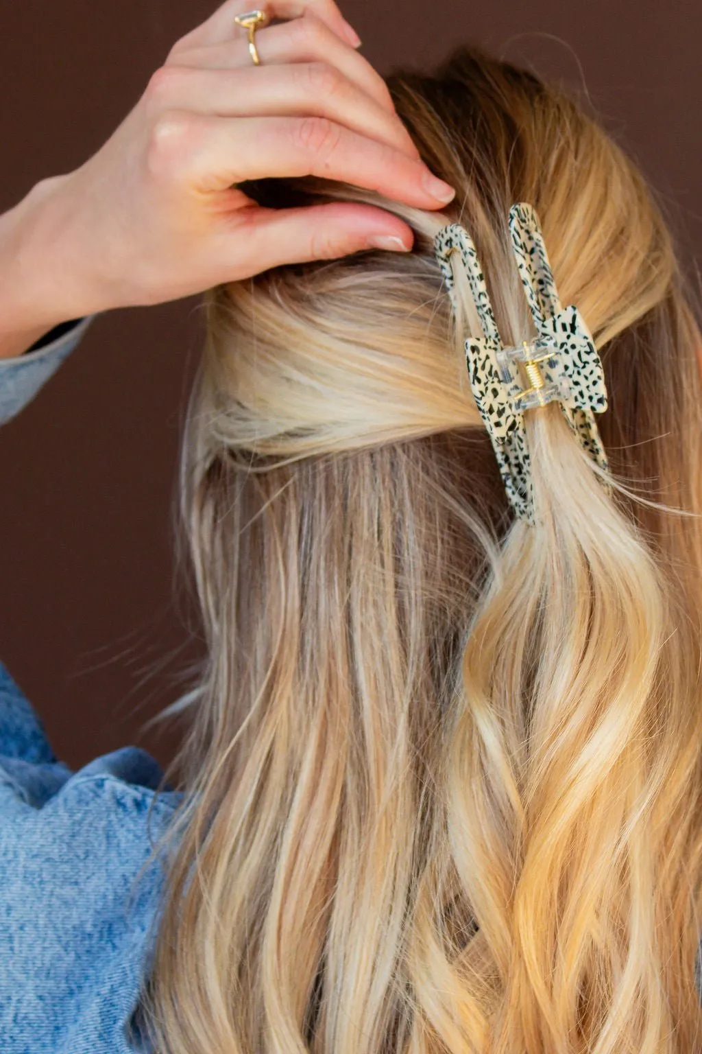 Speckled Rectangle Claw Clip Andi