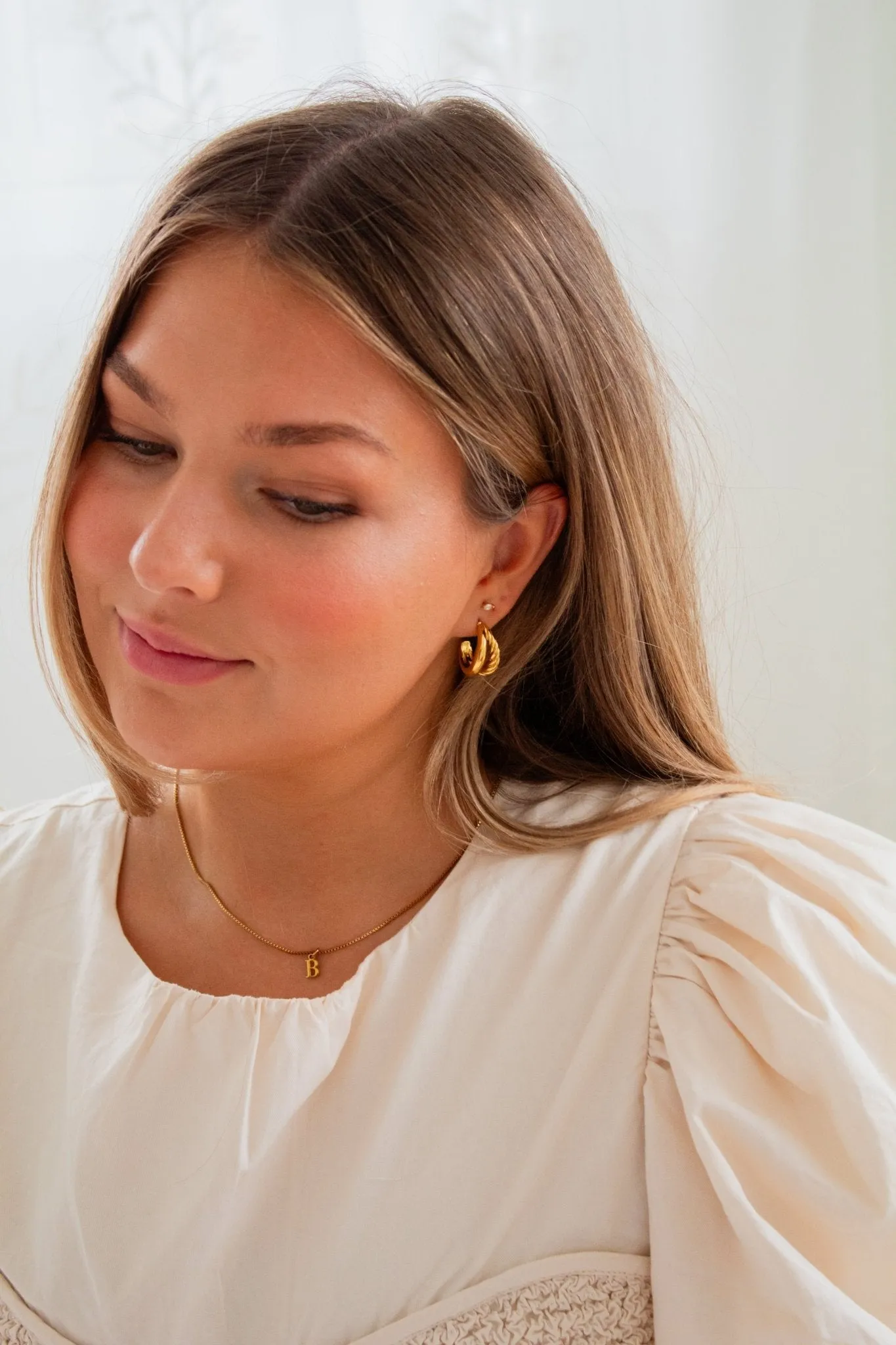 Split Spiral Half Hoops Andi