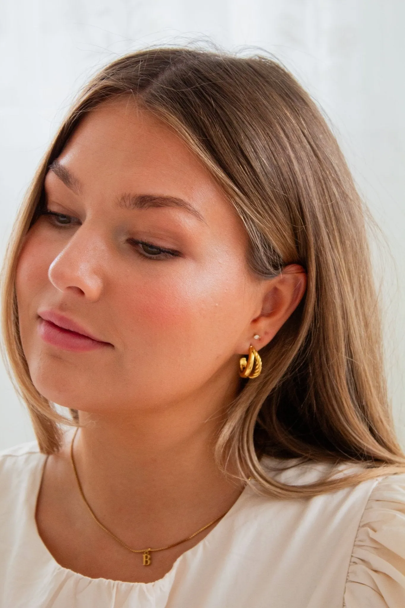 Split Spiral Half Hoops Andi