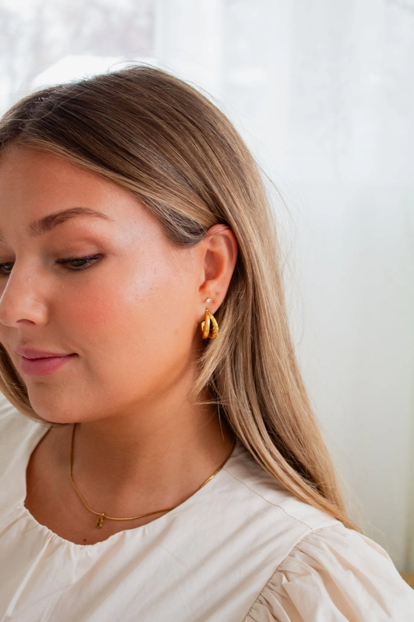 Split Spiral Half Hoops Andi