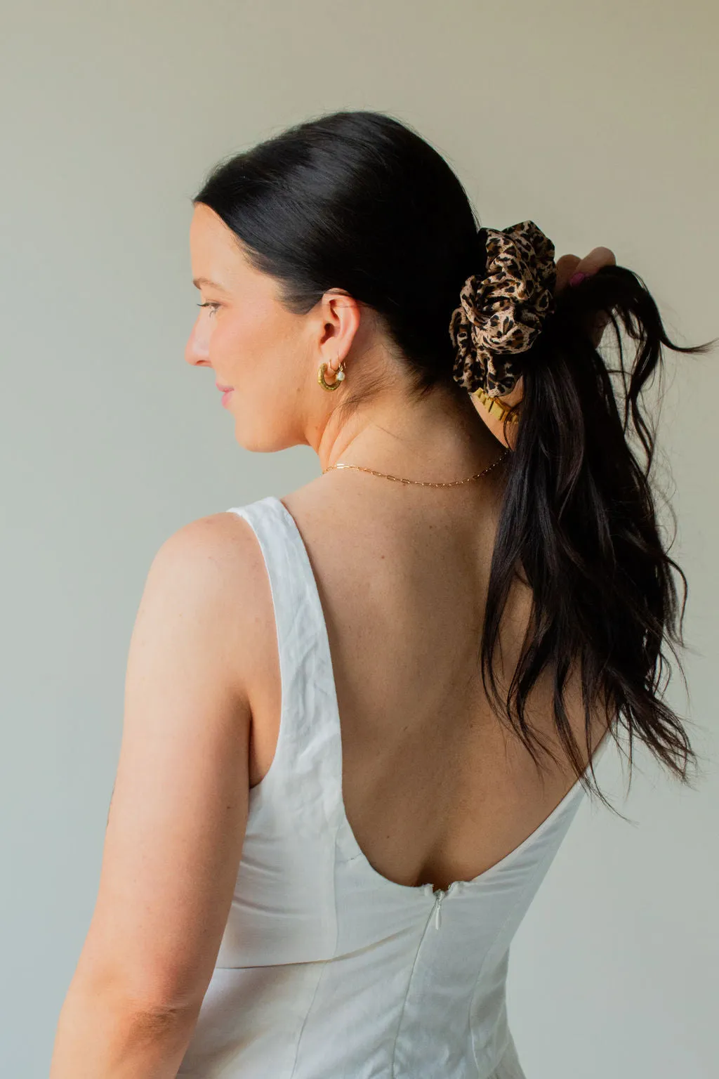 Spotted Cheetah Jumbo Scrunchie Andi