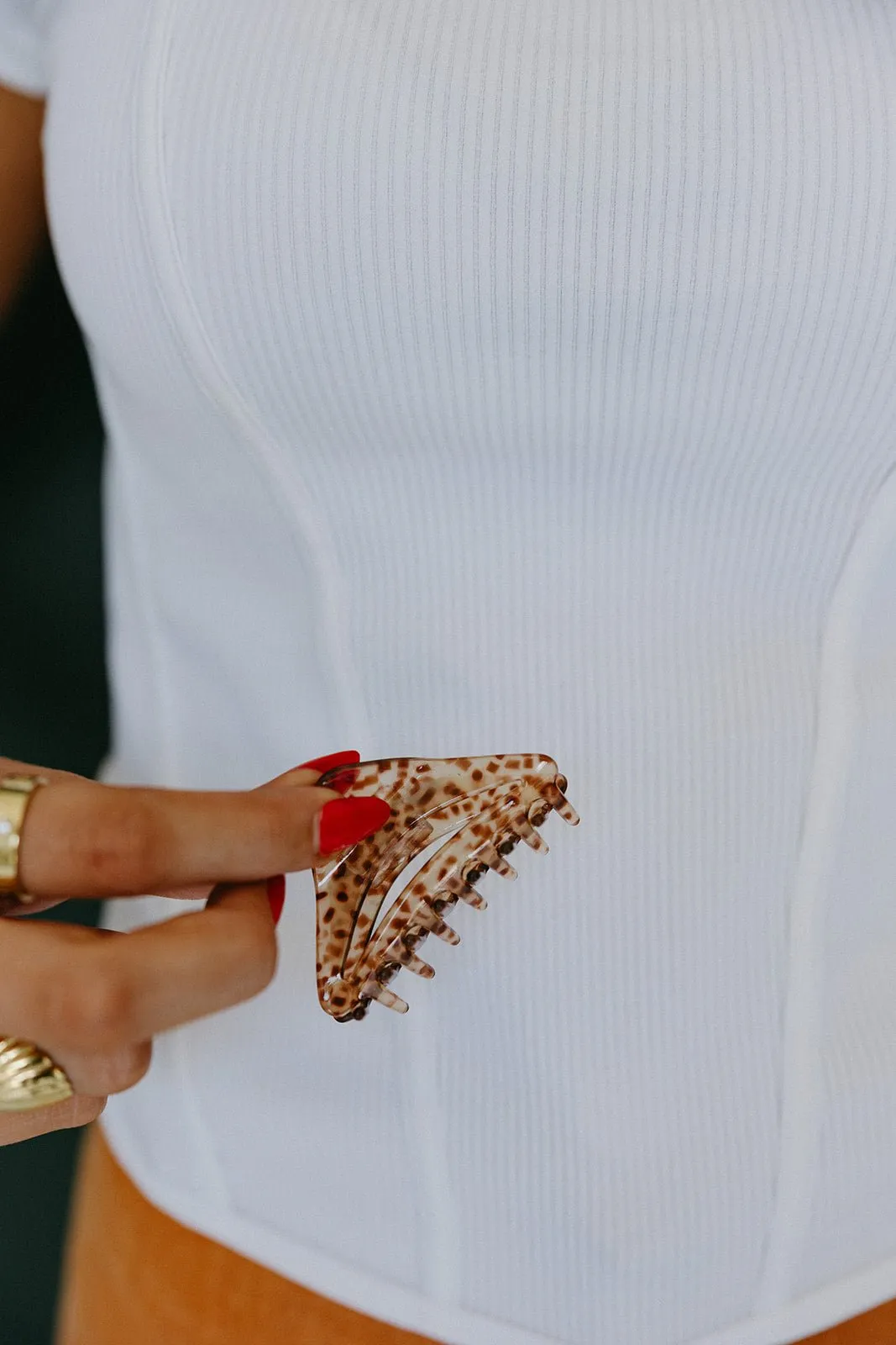 Spotted Triangle Claw Clip Andi