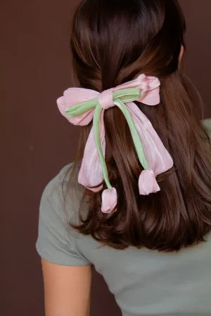 Spring Flowers Bow Barette Andi