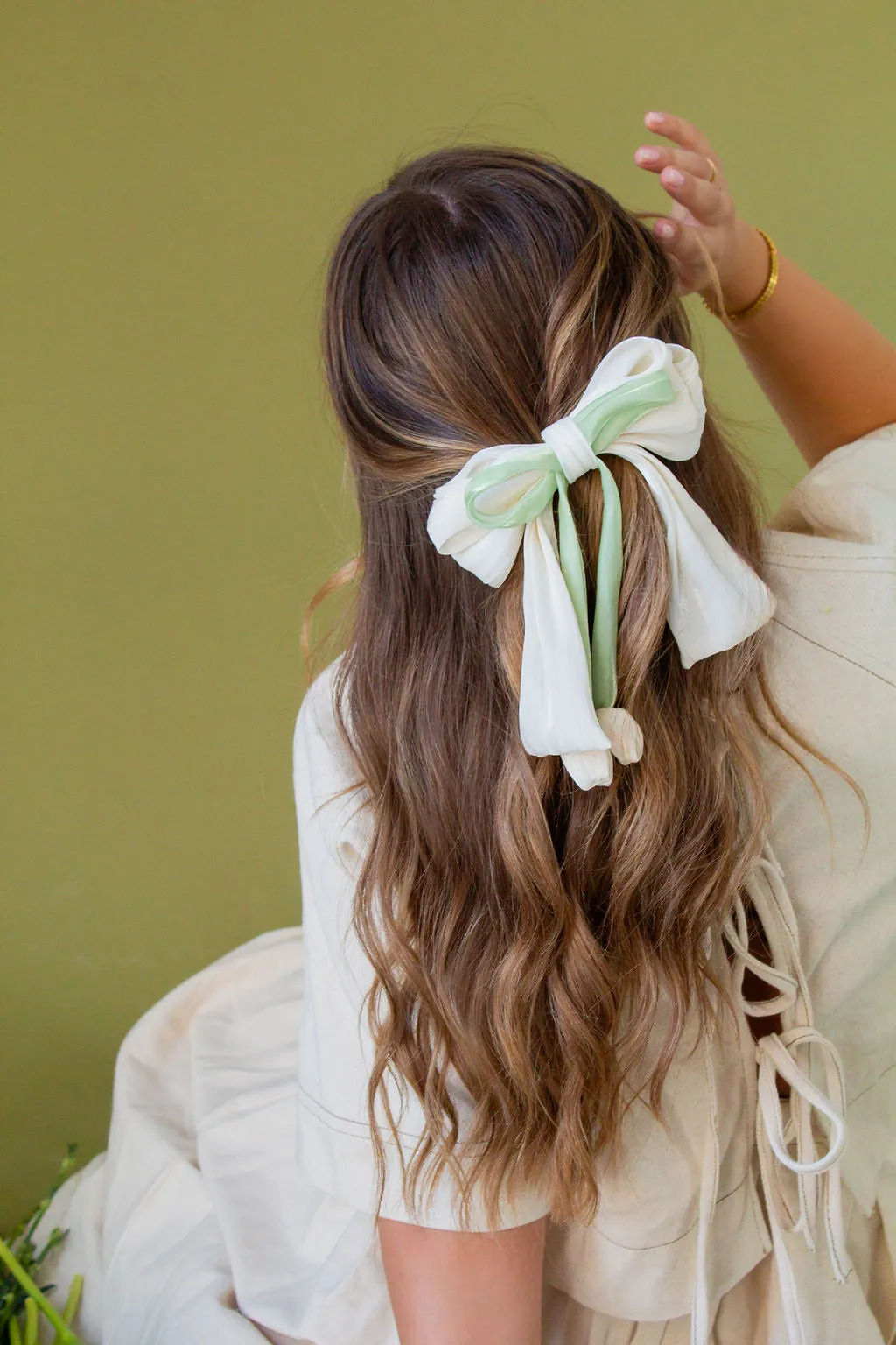 Spring Flowers Bow Barette Andi