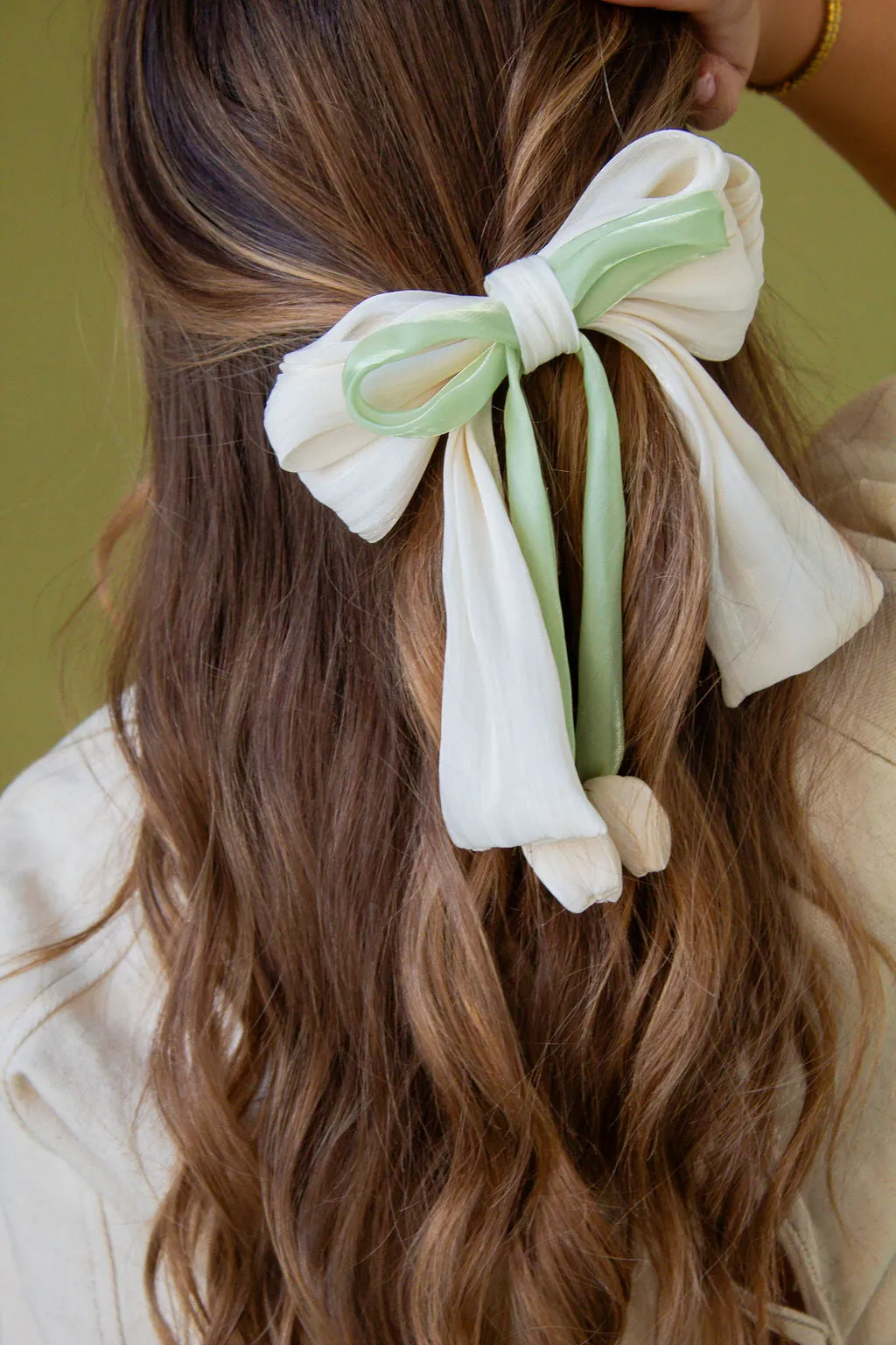 Spring Flowers Bow Barette Andi