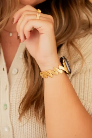 Squiggle Chain Gold Watch Band Andi