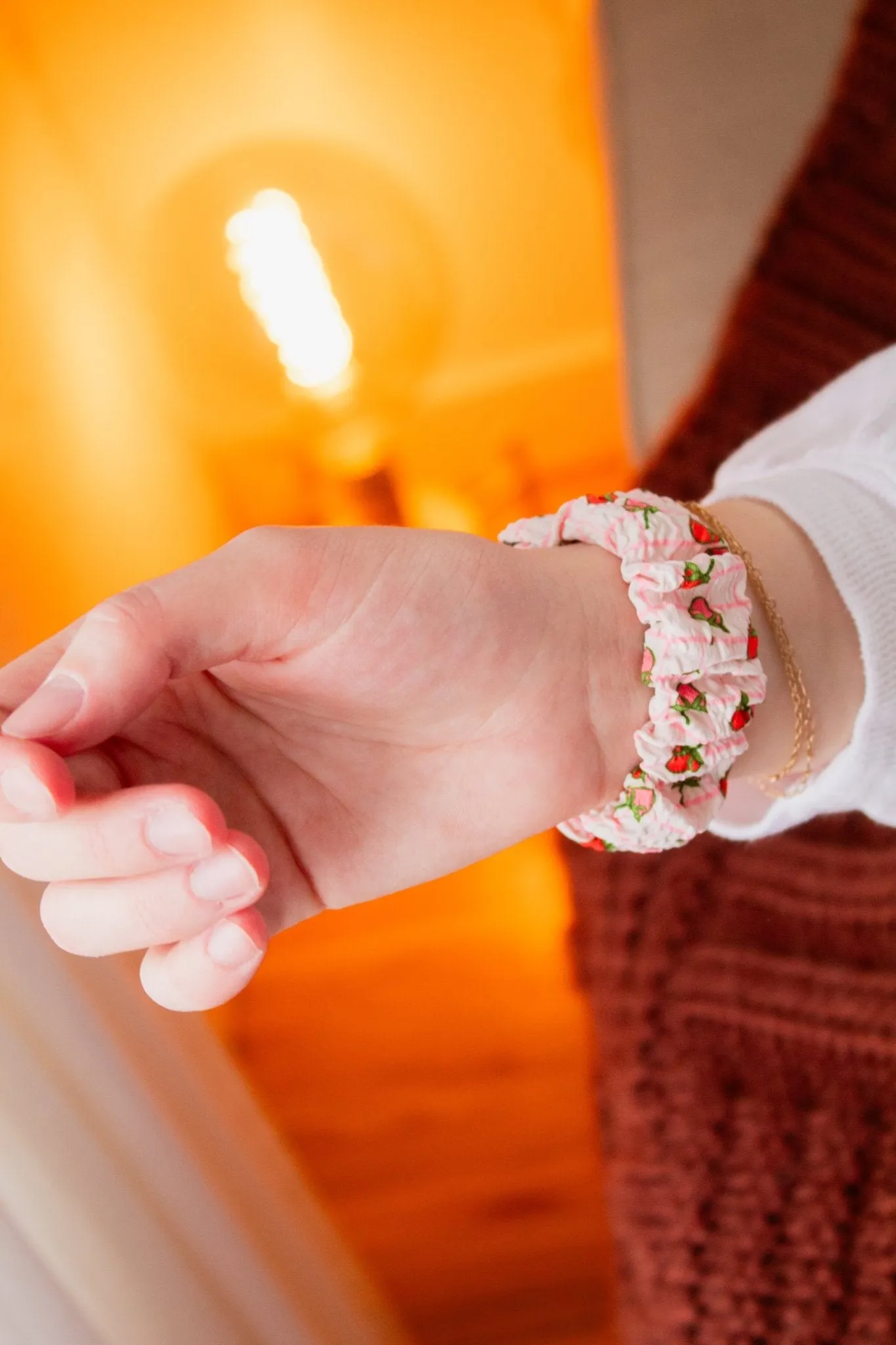 Strawberry Fields Scrunchie Band Compatible with Apple Watch Andi