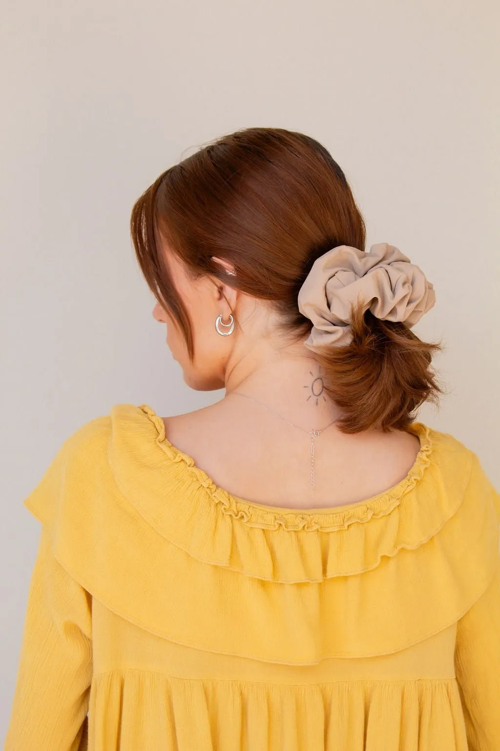 Tan Jumbo Athletic Scrunchie Andi