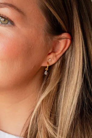 Tear Drop Dangle Hoop Earrings Andi