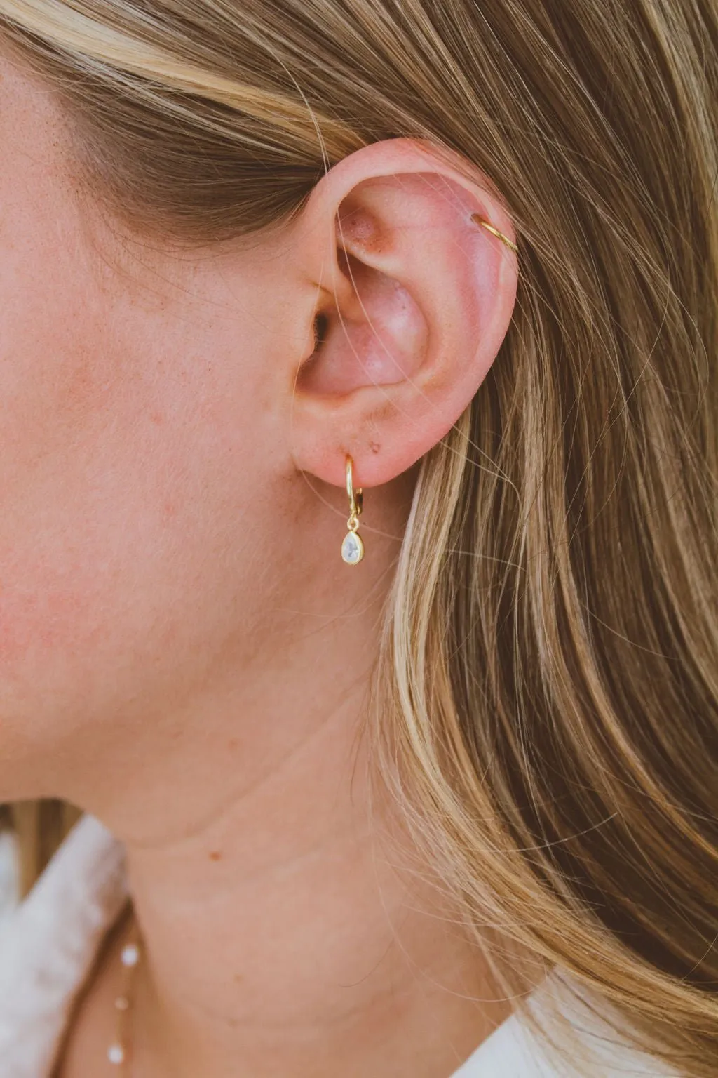 Tear Drop Hoops - Hypoallergenic Andi
