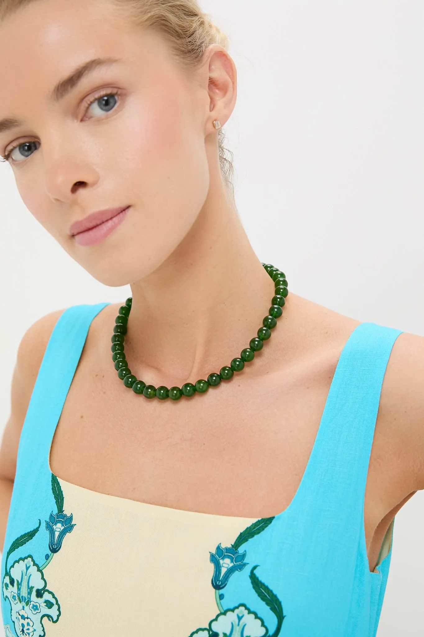 The Green Agate Mary Necklace