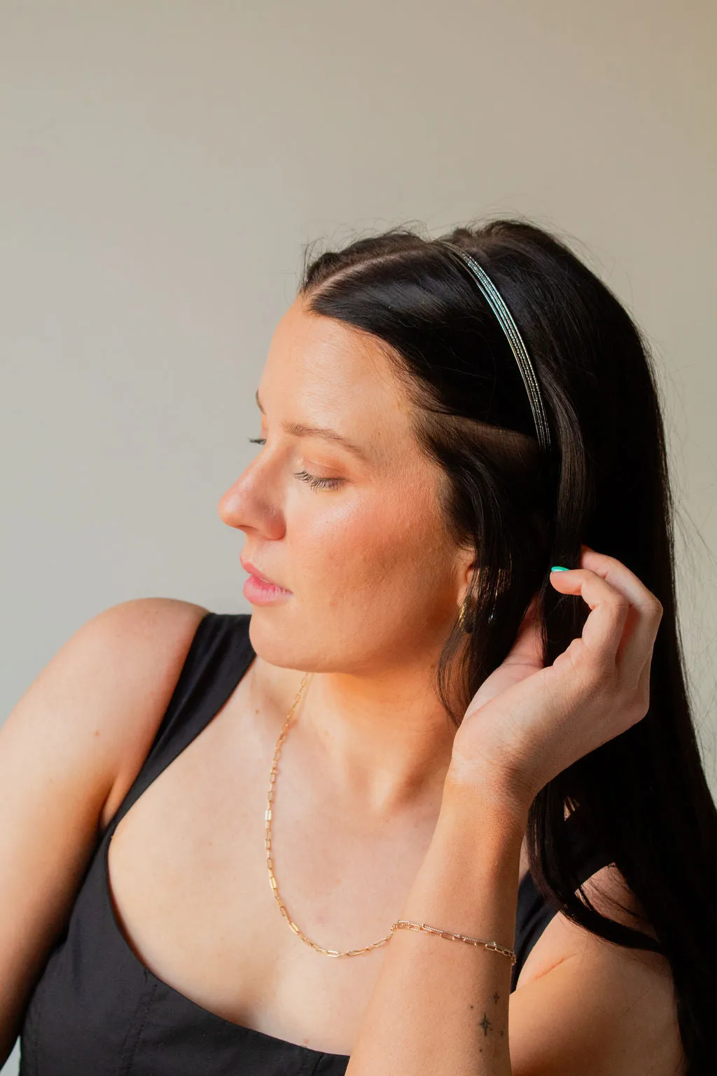 Thin Metal Headband Andi