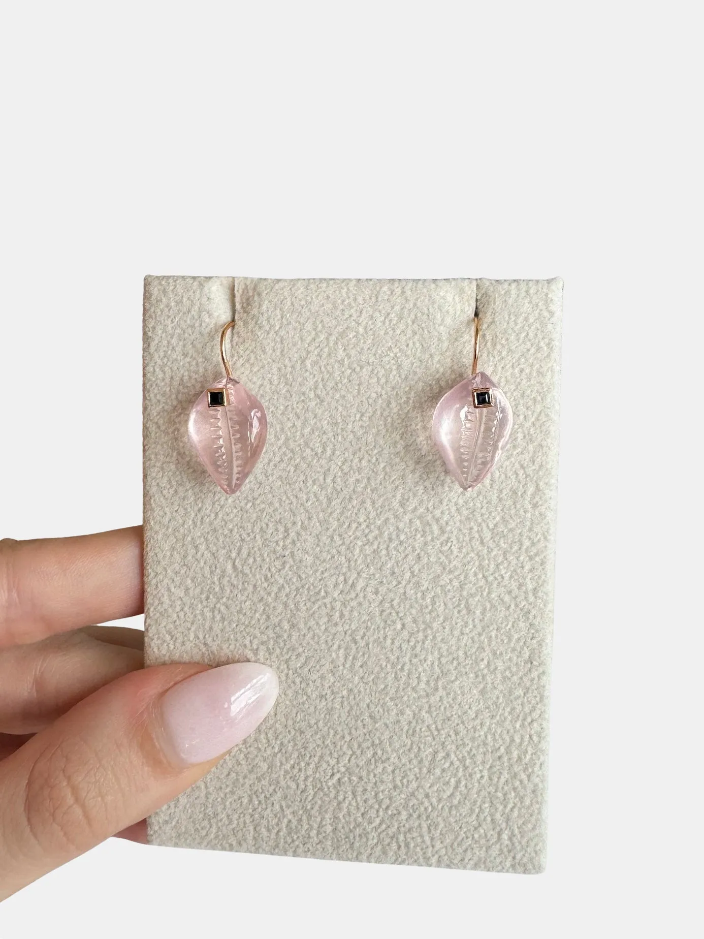 Tiny Cowry Sapphire Earrings