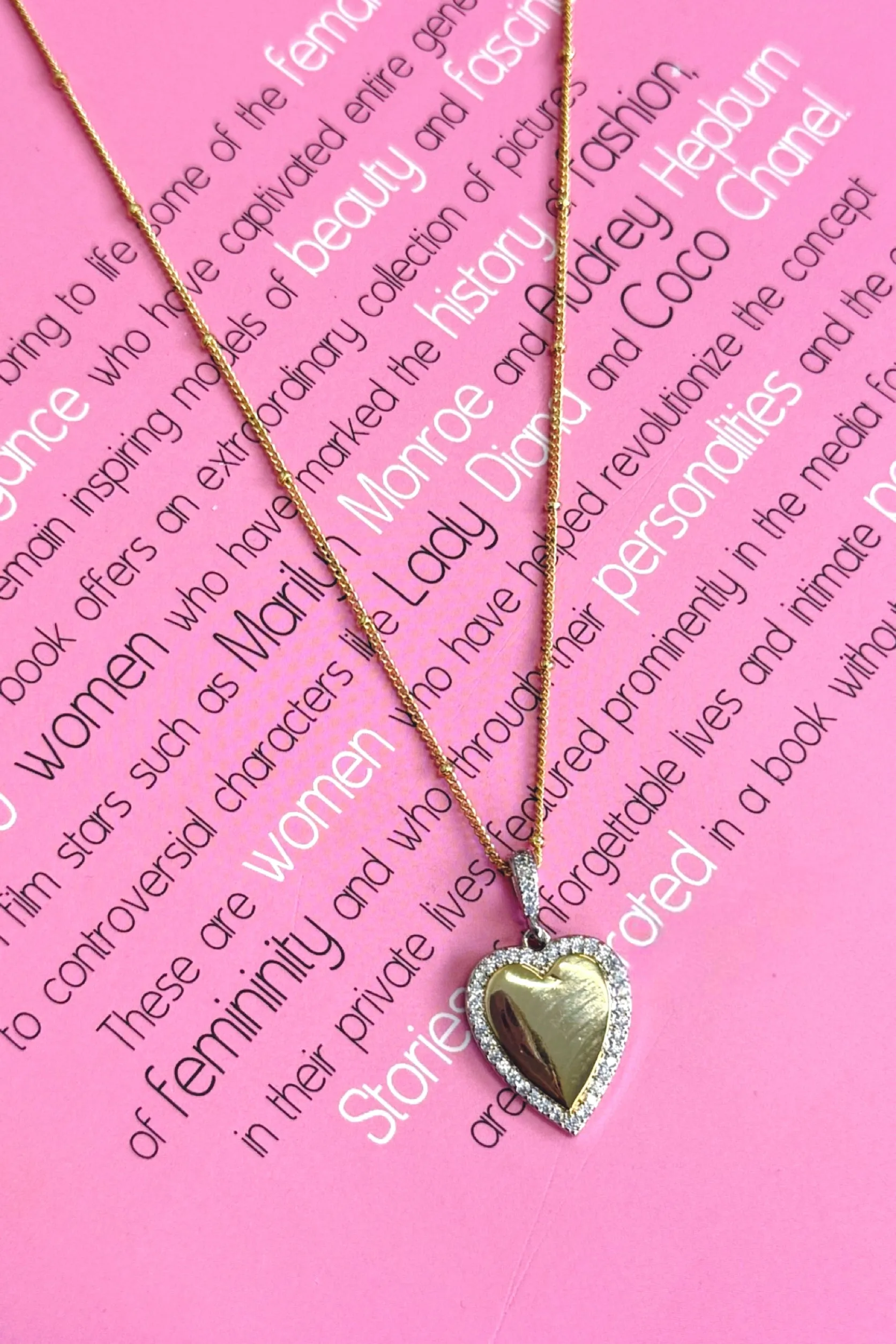 Two Tone Heart Beaded Necklace