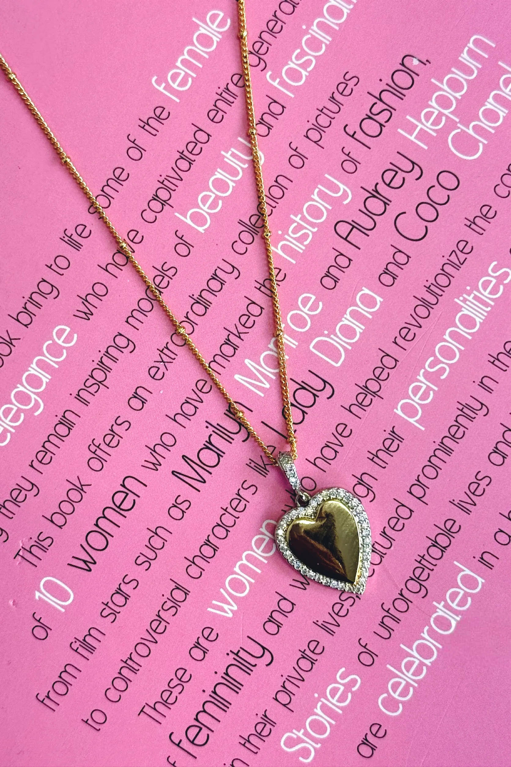 Two Tone Heart Beaded Necklace