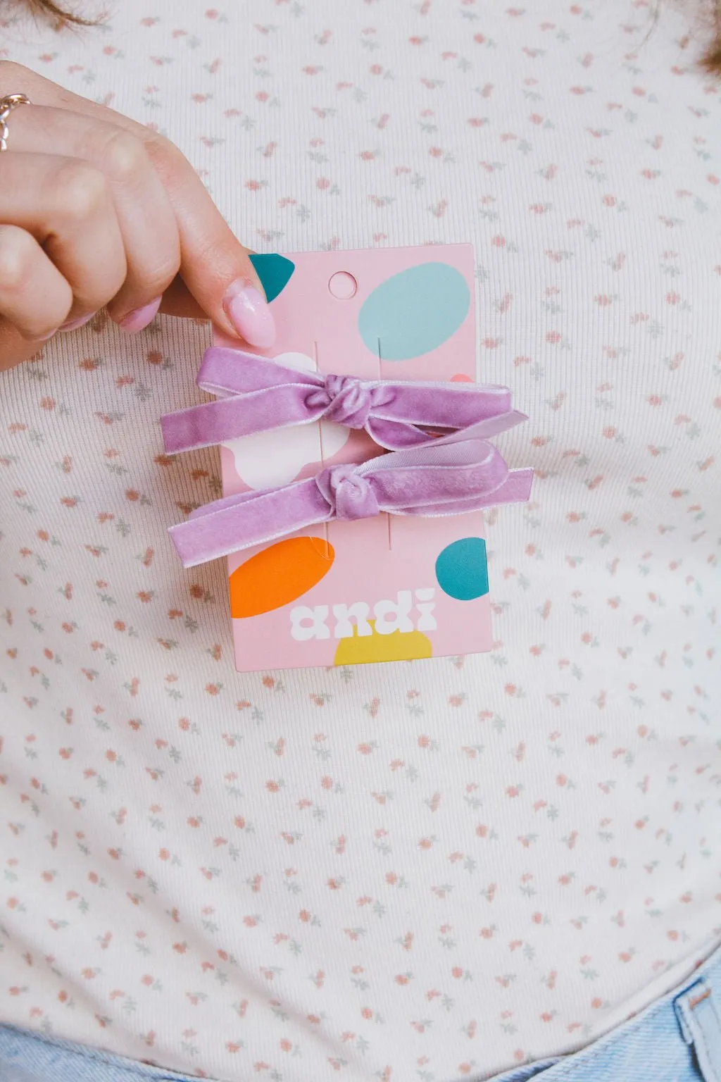 Velvet Bow Clip 2-pack Andi