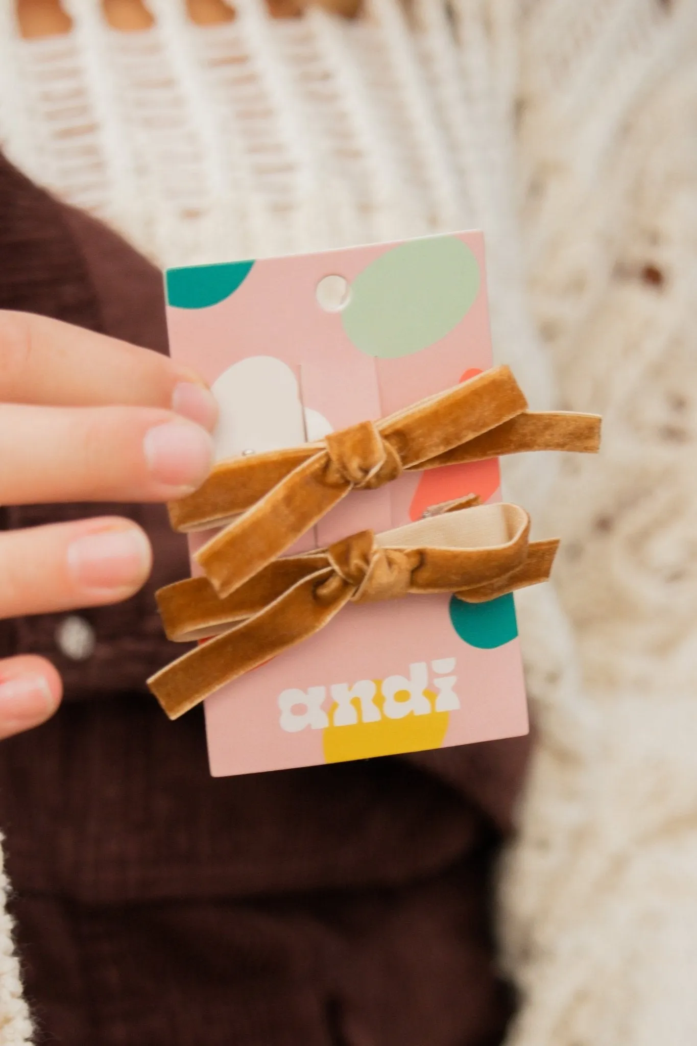 Velvet Bow Clip 2-pack Andi