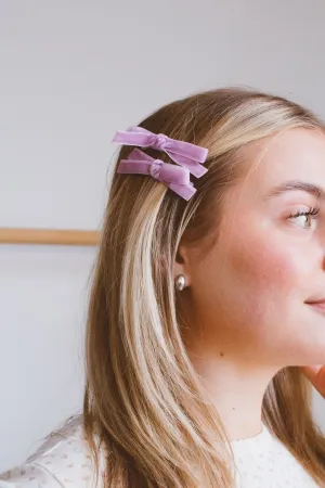 Velvet Bow Clip 2-pack Andi